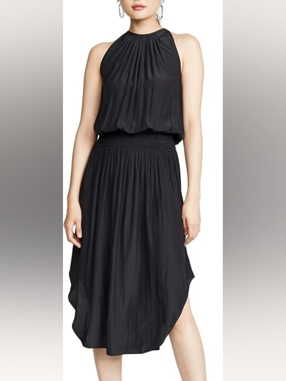 Ramy Brook Audrey Sleeveless Blouson Dress In Slate Grey Womens Size Medium
